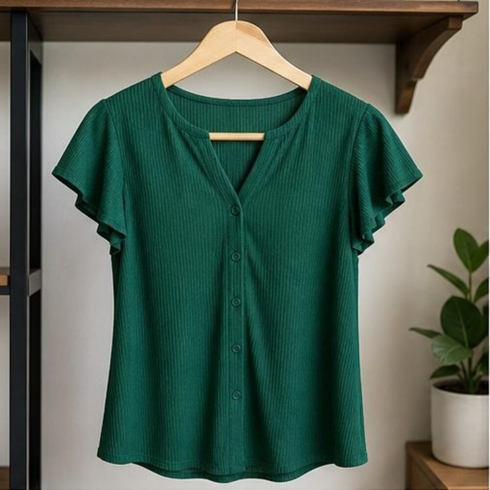 Emerald Wrap Blouse